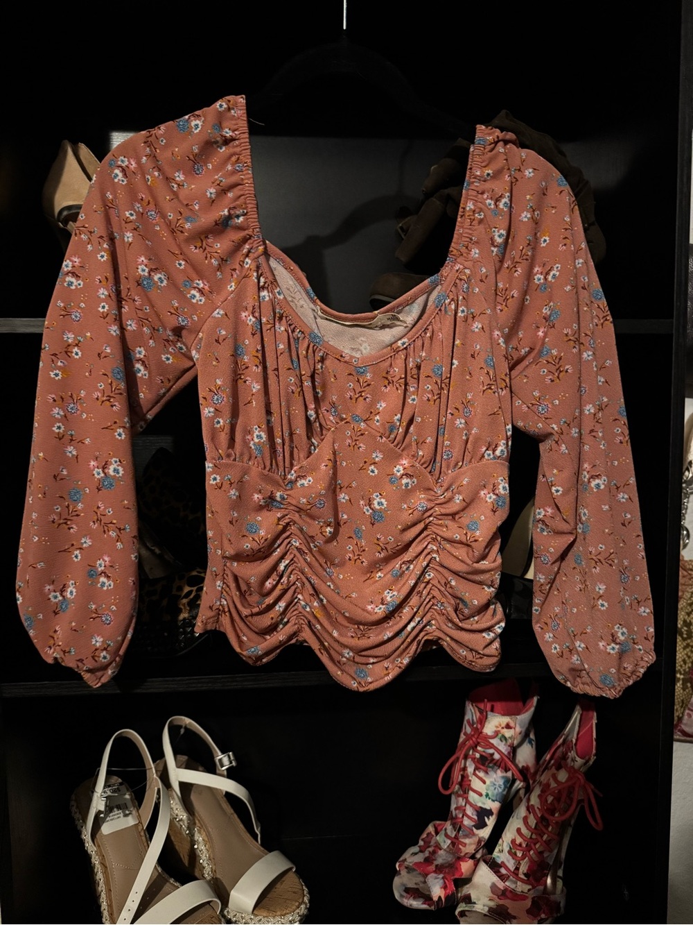 Liberty Love Rose Floral Ruched Blouse